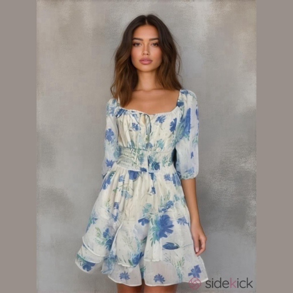 Yumi Kim Pauline Dress Ivory Floral Mini A Line Small